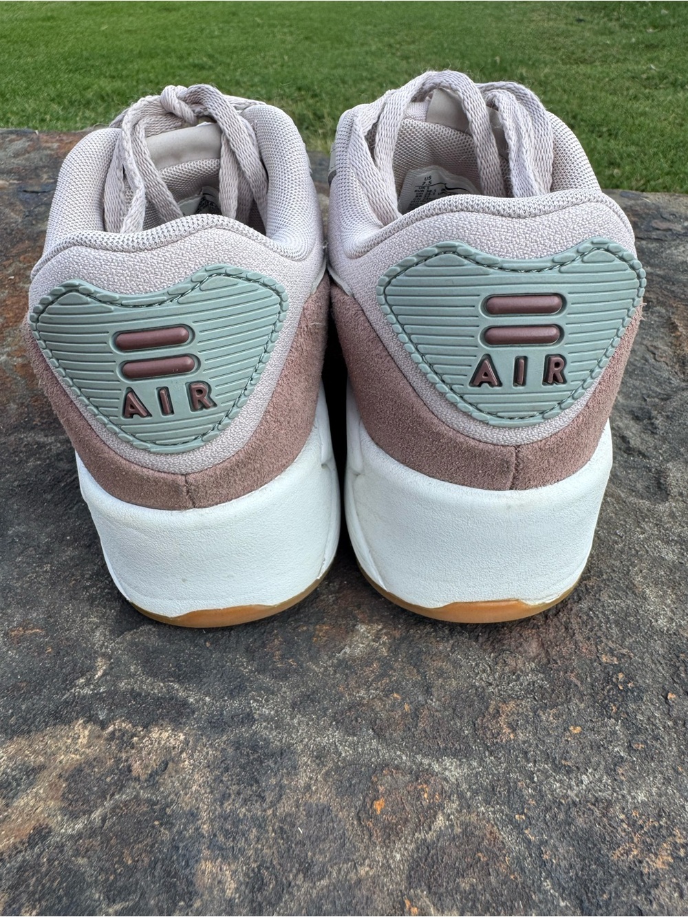 Nike Air Max 90 LV8 Women's Pink/Gray Leather/Suede Platform Sneakers Sz 7.5 - Picture 8 of 13